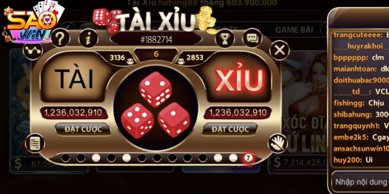 Khám phá tựa game cá cược tài xỉu SAOWIN 